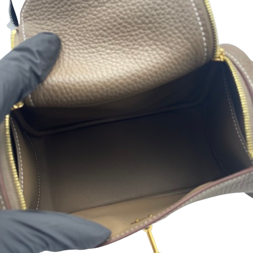 【現金特価あり】エルメス リンディ ミニ エトゥープ トリヨンクレマンス ゴールド金具 U刻印