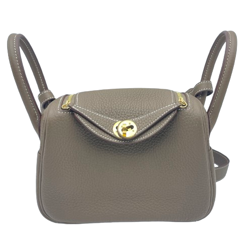 【現金特価あり】エルメス リンディ ミニ エトゥープ トリヨンクレマンス ゴールド金具 U刻印