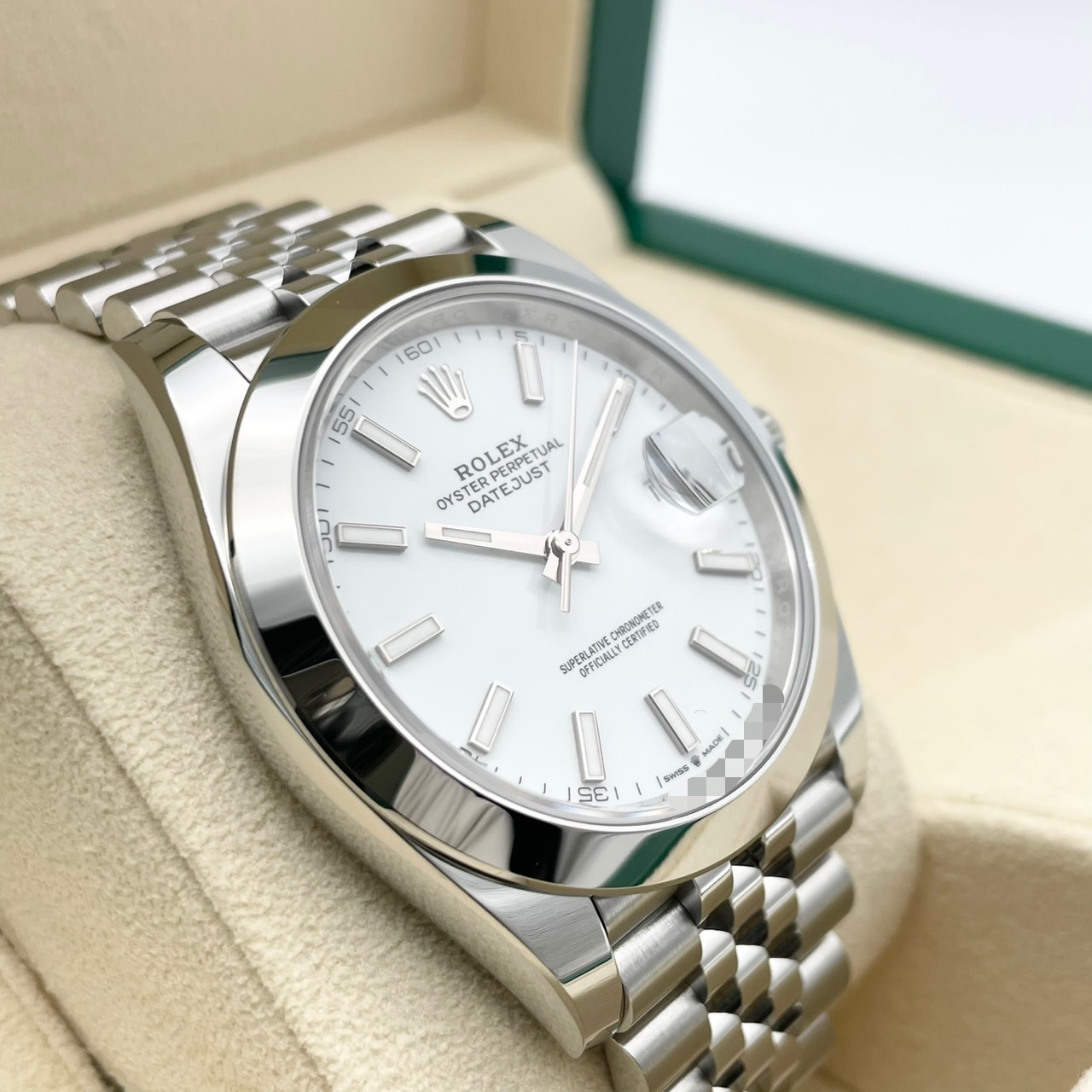 ロレックス デイトジャスト 126300 ホワイト ステンレススチール 41mm 