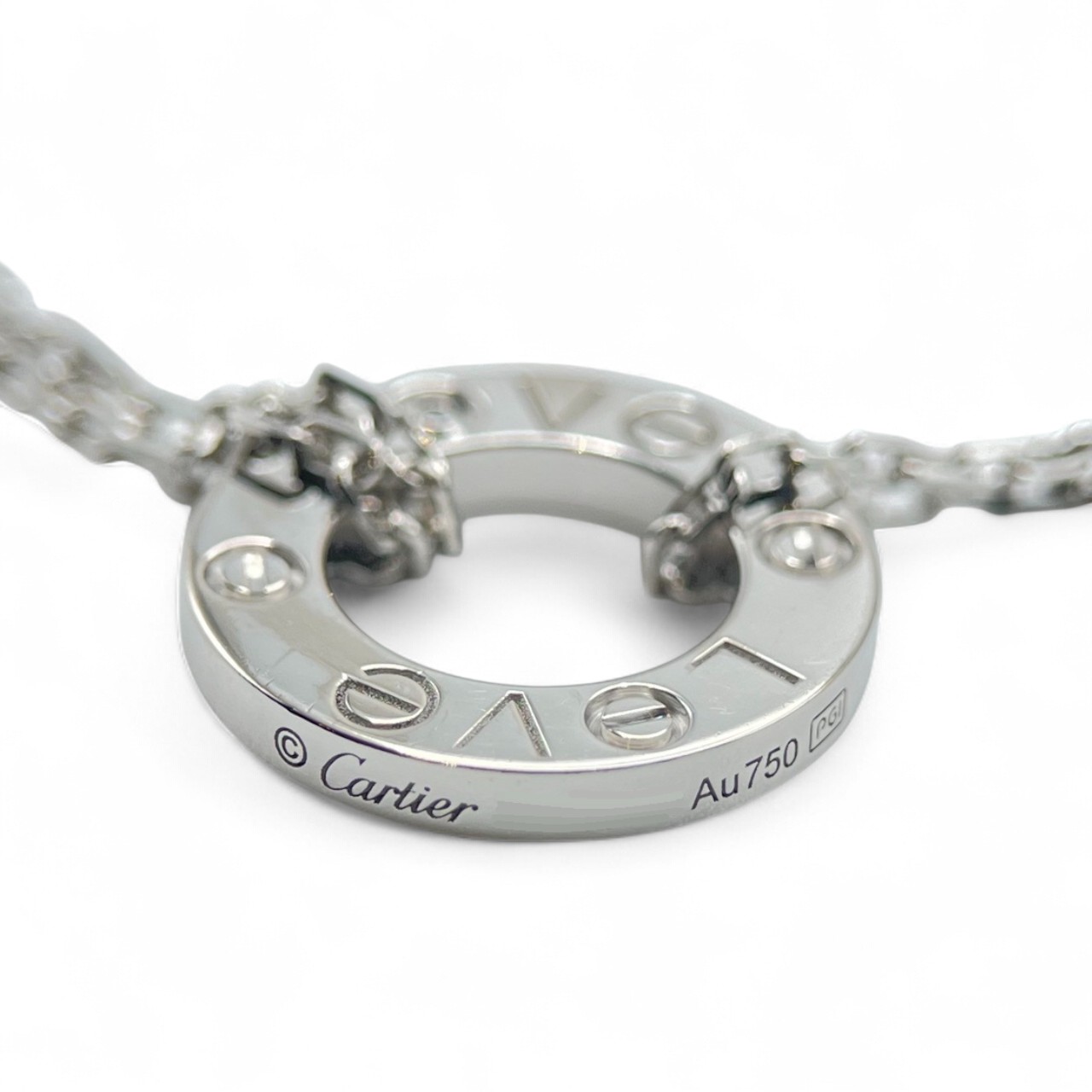 カルティエ ラブ サークルブレスレット B6038100 ダイヤモンド ホワイトゴールド