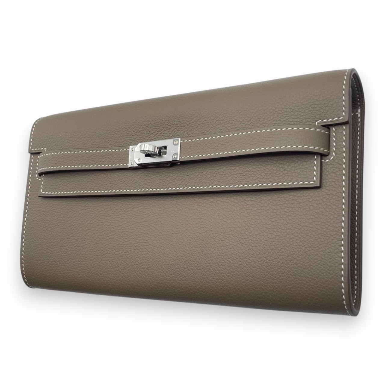 エルメス　ケリーベルト　グレー　シルバー　エトゥープ エルメス ケリーベルト エトゥープ/シルバー金具 エプソン U刻印