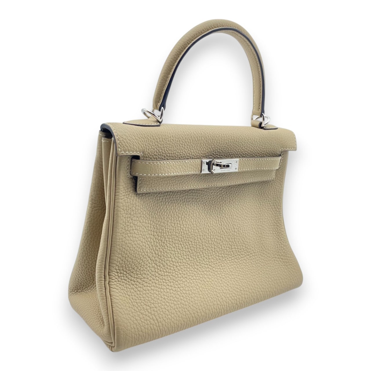 エルメス ケリー 25 トレンチ トゴ シルバー金具 A刻印