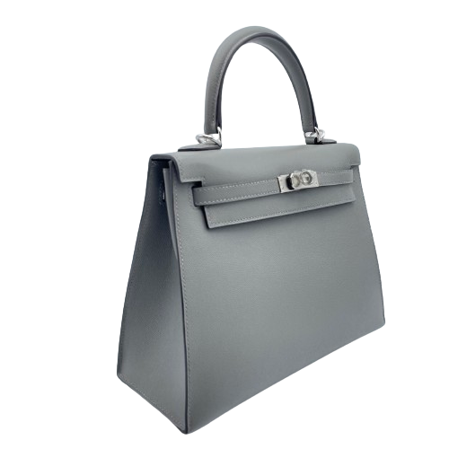 エルメス ケリー 25 グリメイヤー マダムカーフスキン シルバー金具 W