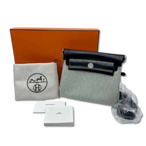 新品未使用 K刻印 エルメス エールバッグ ジップ ミニ 20 シルバー金具 エルメス エールバッグ ジップ ミニ 20 ノワール トワルアッシュ