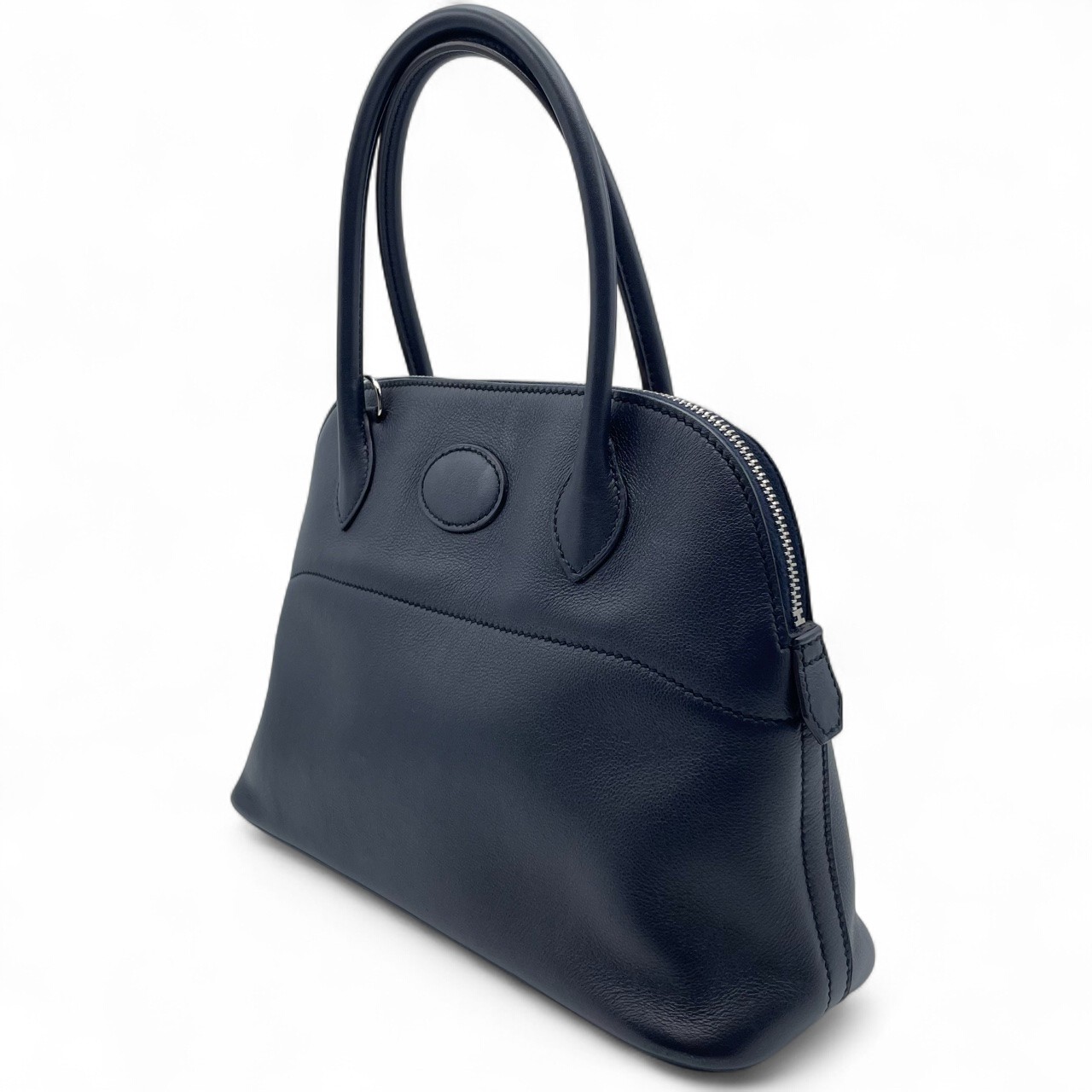 HERMES エルメス ボリード27 美品　A刻印 エルメス ボリード 27 ブルーインディゴ スイフト シルバー金具 A刻印