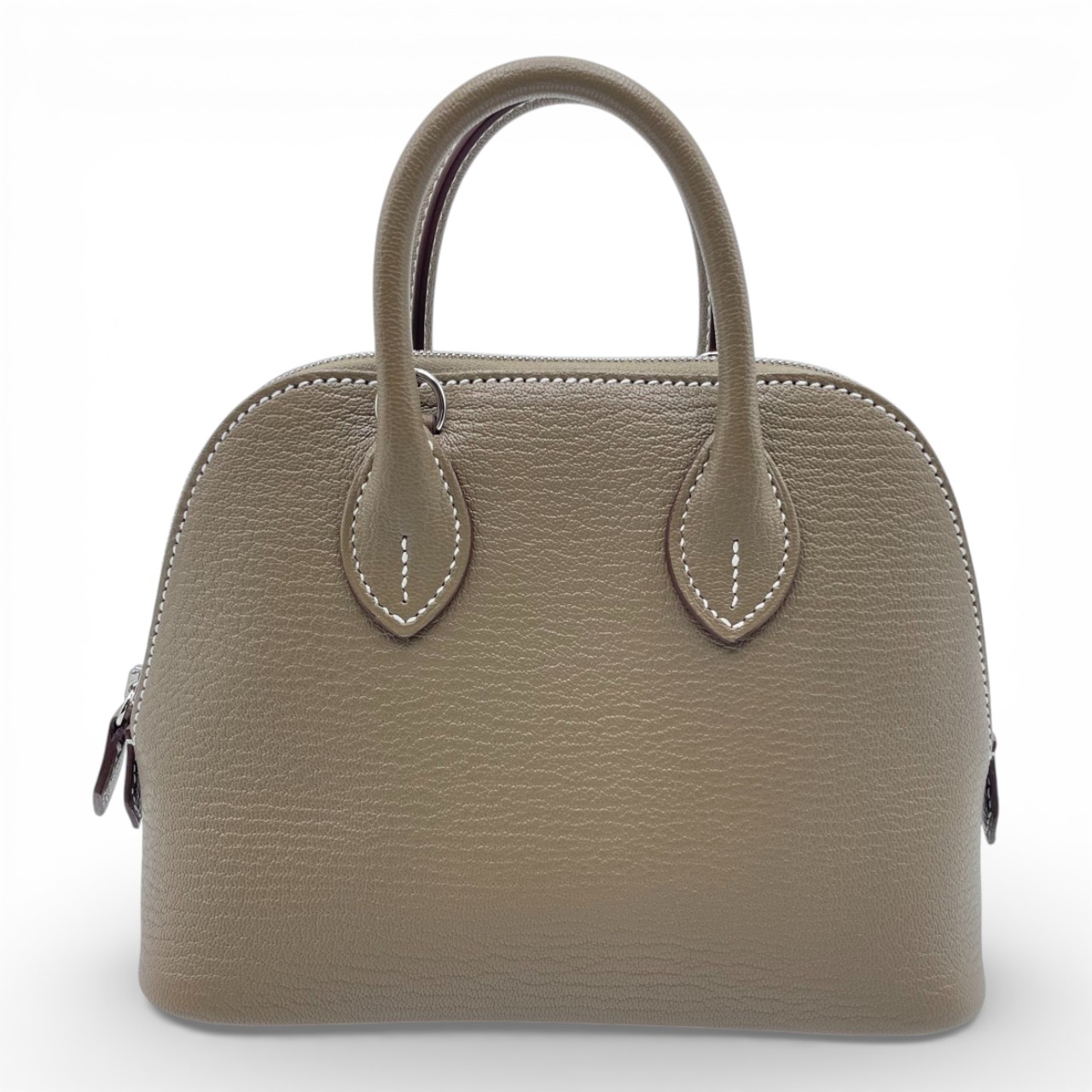 エルメス ボリード1923 ミニ エトゥープ シェーブル シルバー金具 K刻印