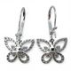 グラフ バタフライ シルエット ダイヤモンド ドロップ ピアス RGE1617 18K ホワイトゴールド 