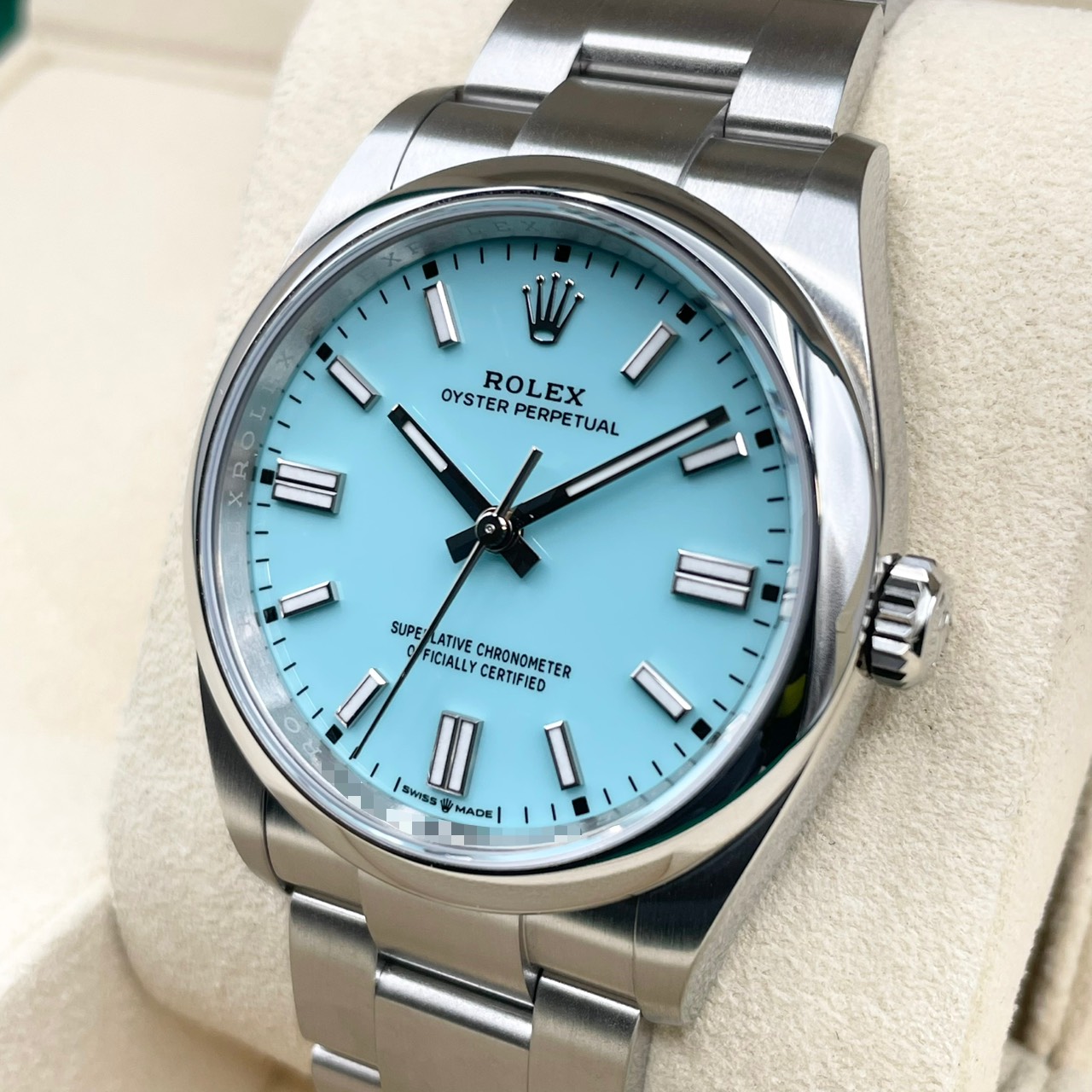 ロレックス オイスターパーペチュアル 126000 ターコイズブルー ステンレスチール 36mm