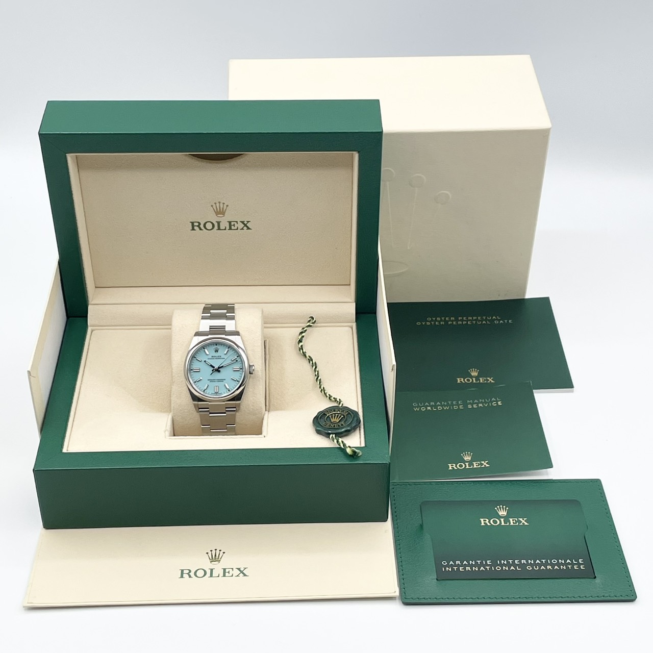 ロレックス オイスターパーペチュアル 126000 ターコイズブルー ステンレスチール 36mm