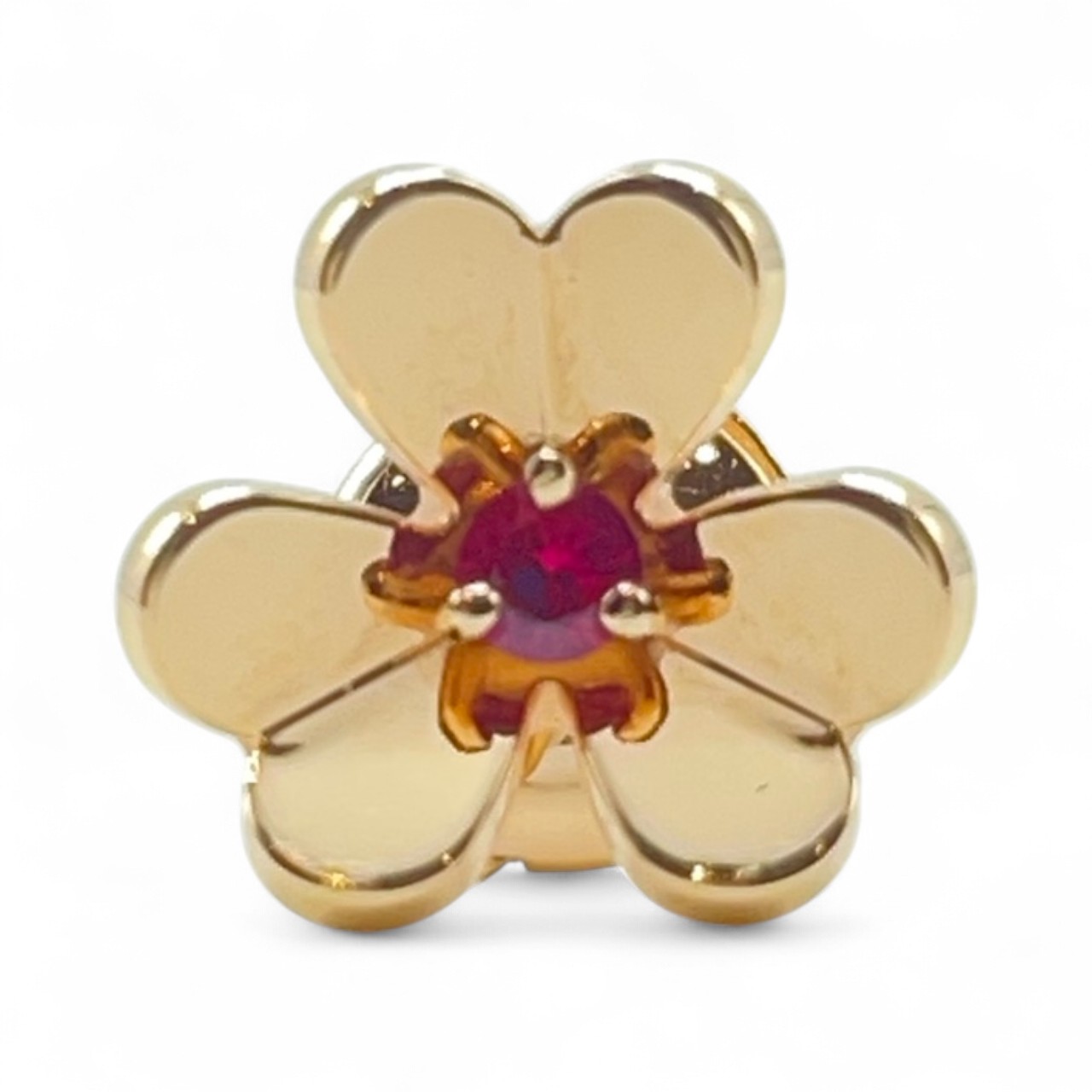 ヴァンクリーフ＆アーペル フリヴォル ピアス ルビー ローズゴールド