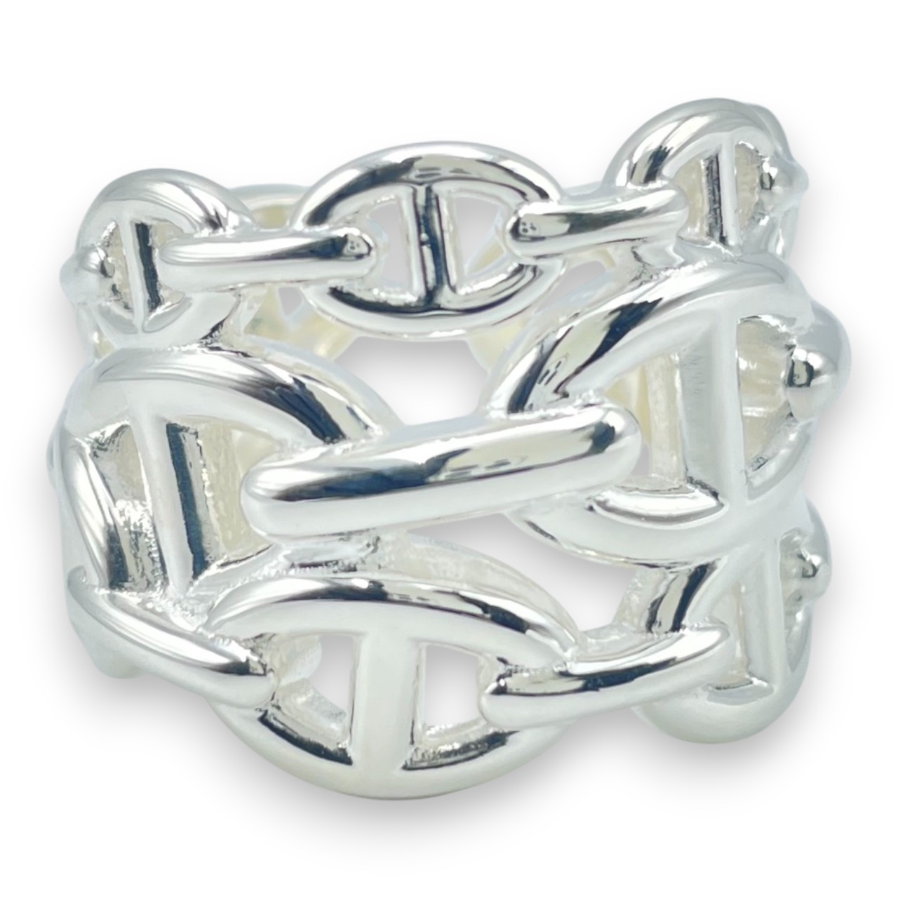 エルメス シェーヌ・ダンクル アンシェネ リング GM 58 シルバー925 18号