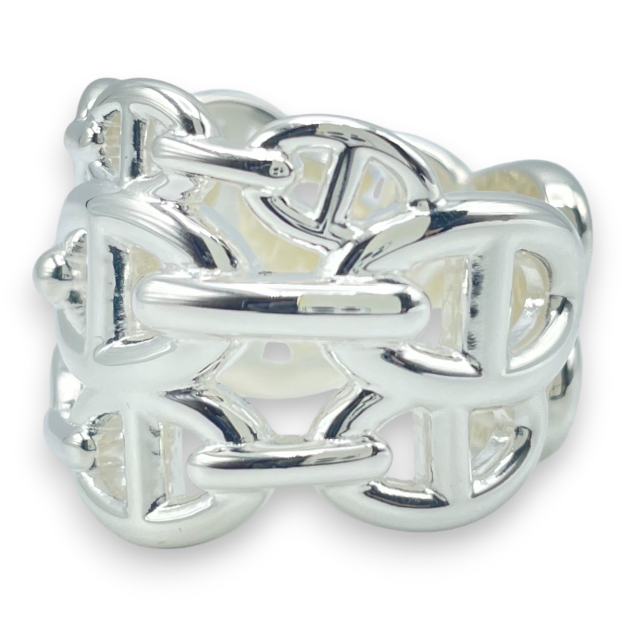 エルメス シェーヌ・ダンクル アンシェネ リング GM 58 シルバー925 18号