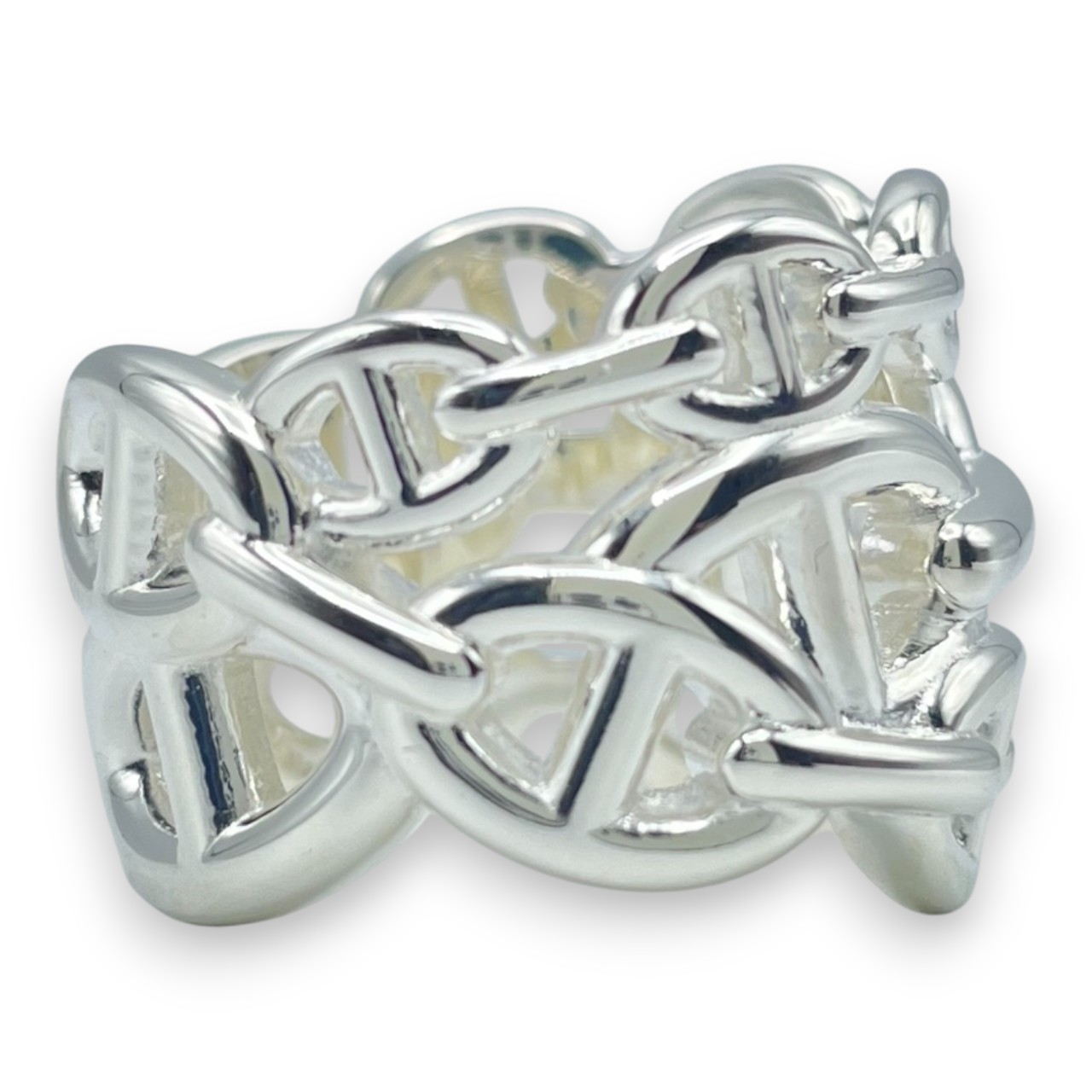 エルメス シェーヌ・ダンクル アンシェネ リング GM 58 シルバー925 18号