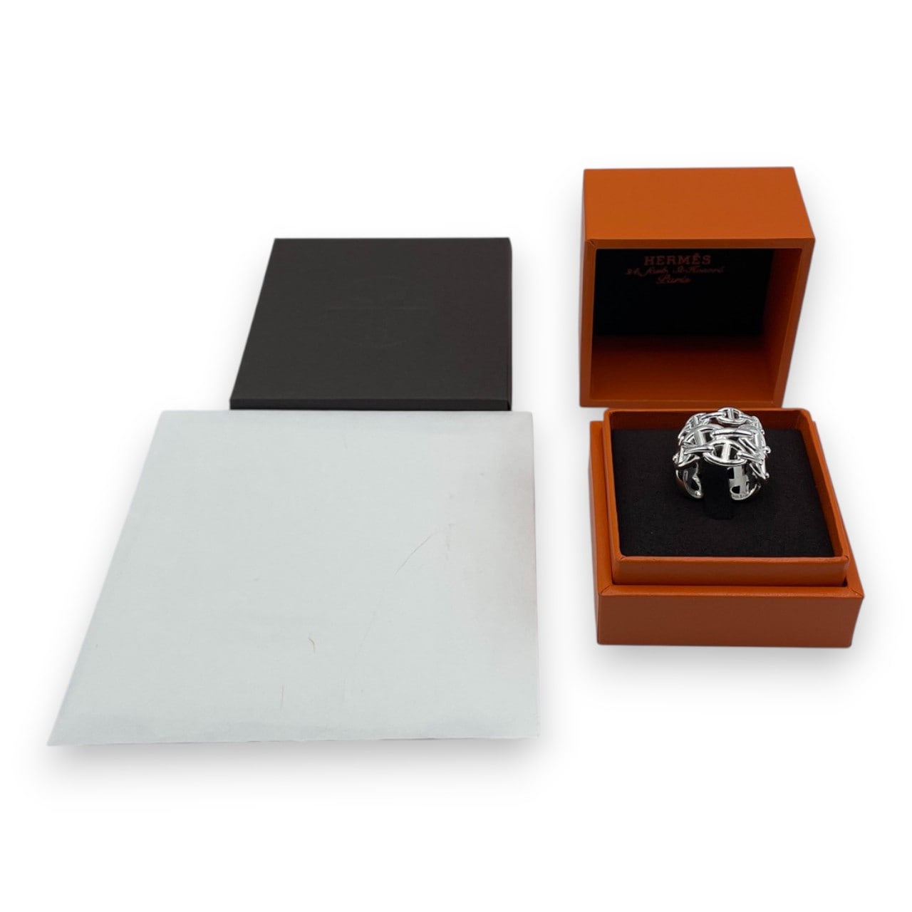 エルメス シェーヌ・ダンクル アンシェネ リング GM 58 シルバー925 18号