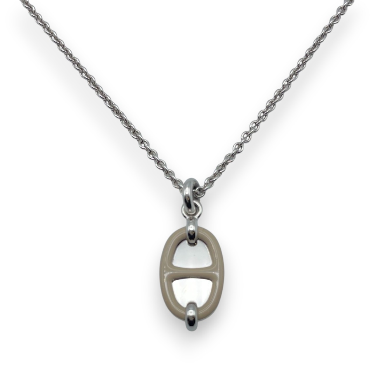 【定価以下】エルメス ミニ・マイヨン ペンダント PM H100053FE55 マロン・グラッセ メタル