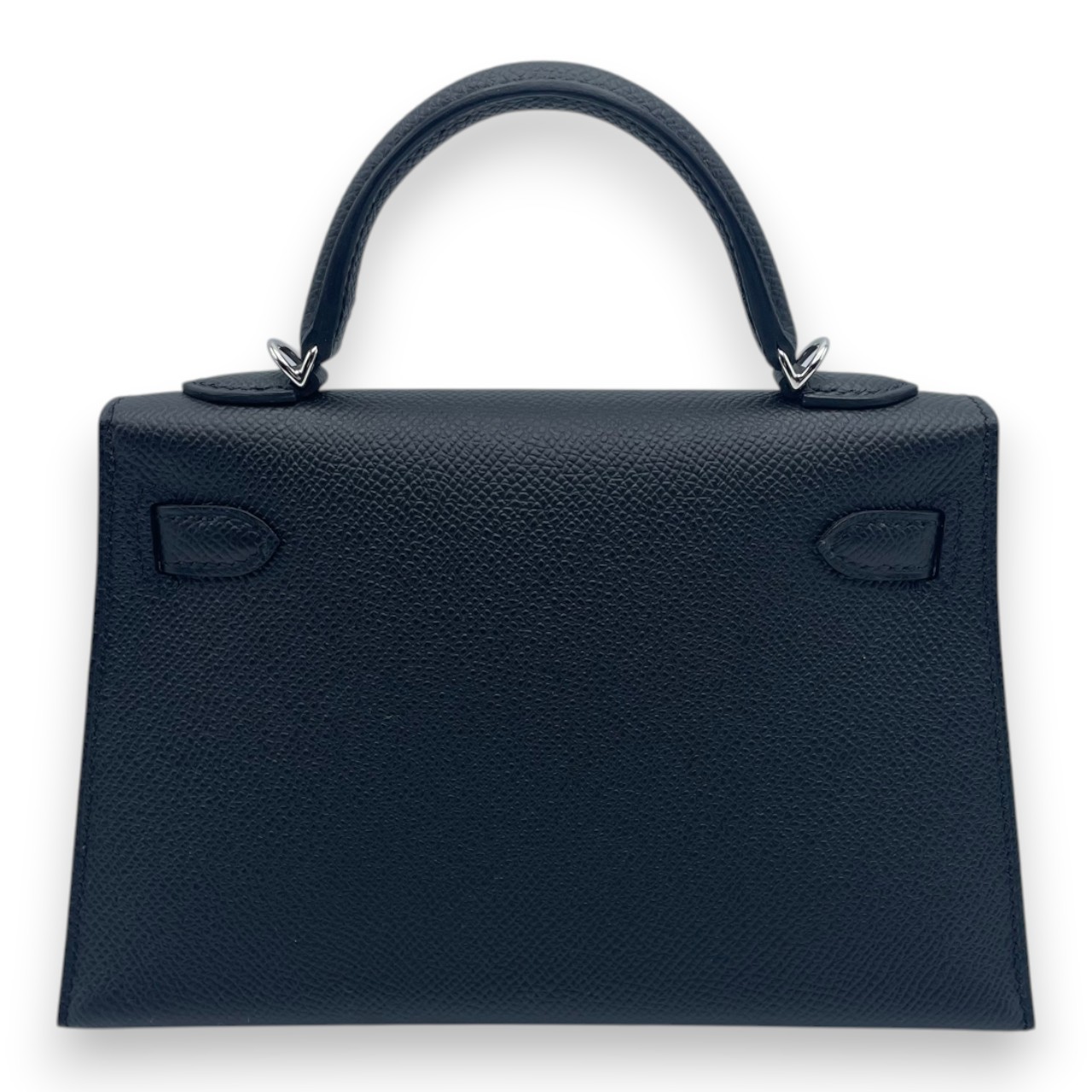 【現金特価】エルメス ミニケリー ノワール エプソン シルバー金具 K刻印