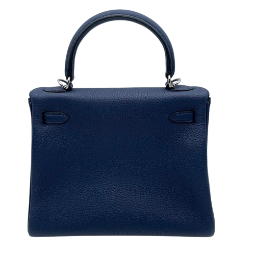 エルメス ケリー 25 ブルードプリュス トゴ シルバー金具 B刻印