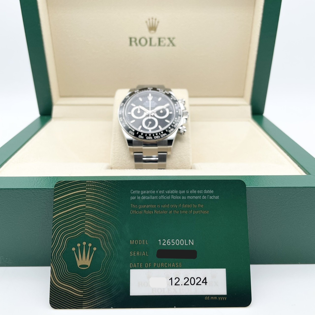 rolex 126500 デイトナ　コマ 正規品美品　オイスターブレス　2個 ロレックス デイトナ 126500LN ブラック ステンレススチール