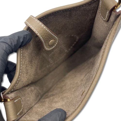 エルメス ミニエヴリン アマゾーヌ TPM エトゥープ トリヨンクレマンス ゴールド金具 W刻印