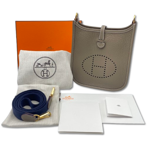 エルメス ミニエヴリン アマゾーヌ TPM エトゥープ トリヨンクレマンス ゴールド金具 W刻印