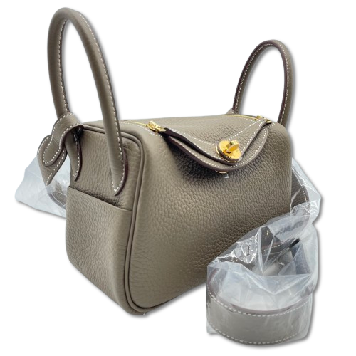 【現金特価】エルメス リンディミニ 20 エトゥープ トリヨンクレマンス ゴールド金具 W刻印