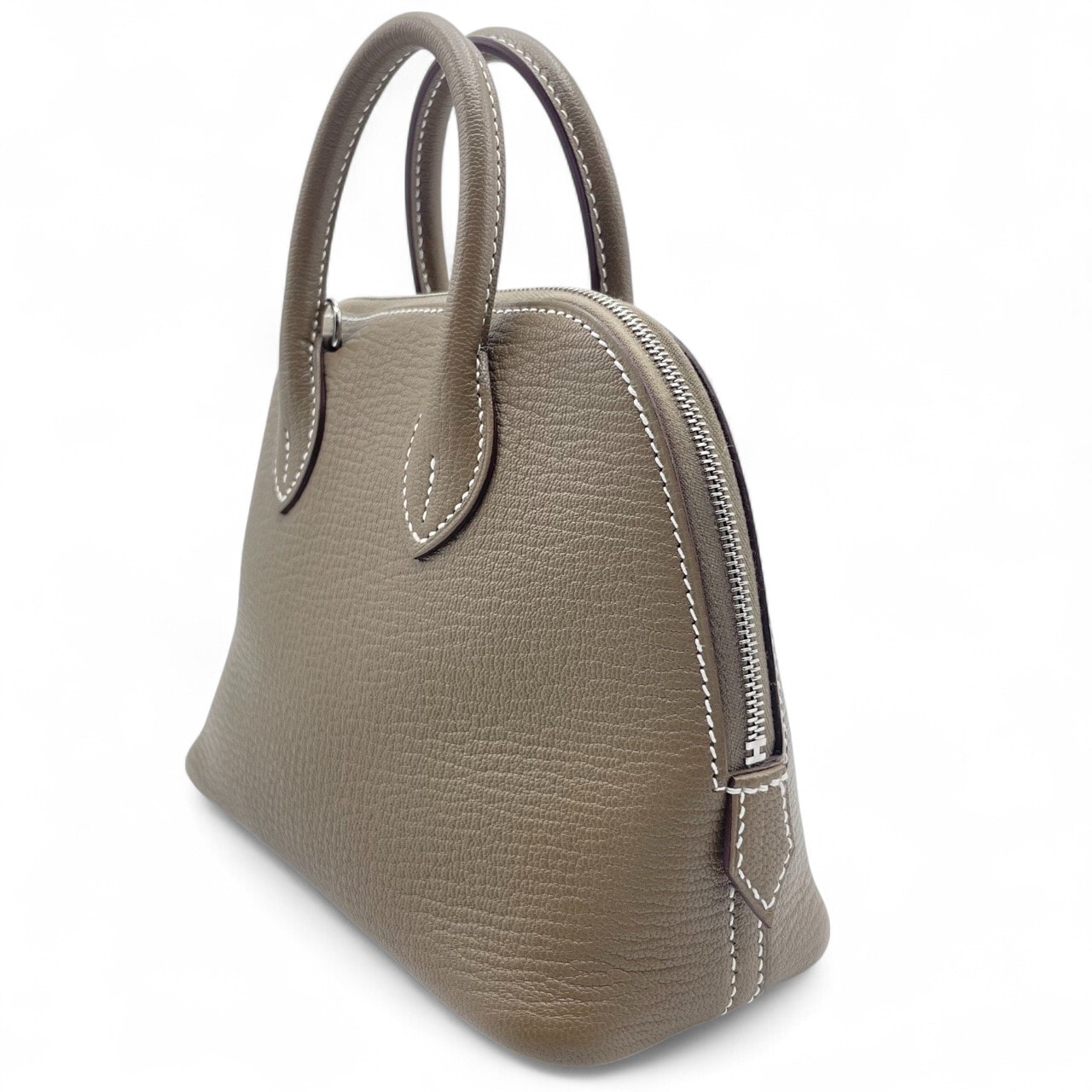 エルメス ボリード1923 ミニ エトゥープ シェーブル シルバー金具 K