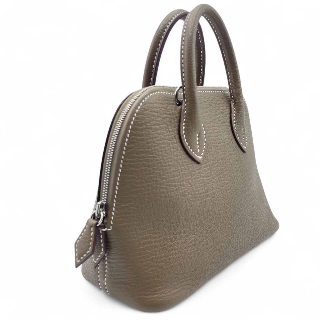 エルメス ボリード1923 ミニ エトゥープ シェーブル シルバー金具 K