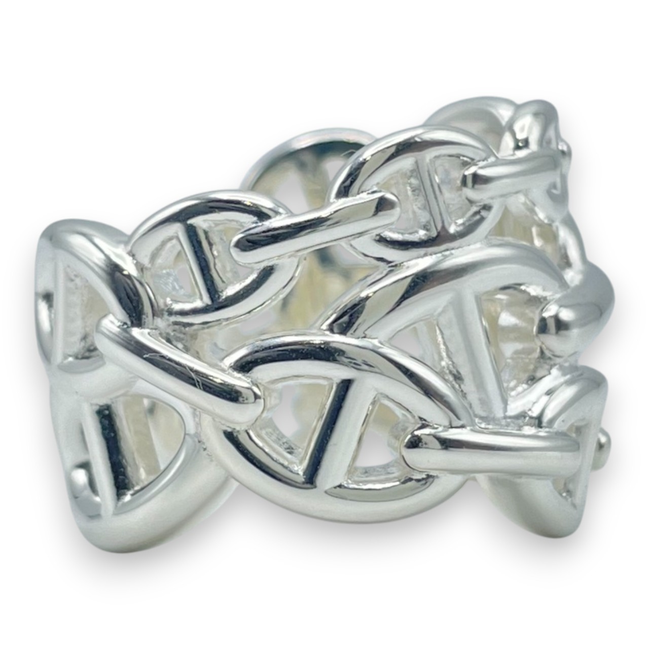 エルメス シェーヌ・ダンクル アンシェネ リング GM 59 シルバー925 19号