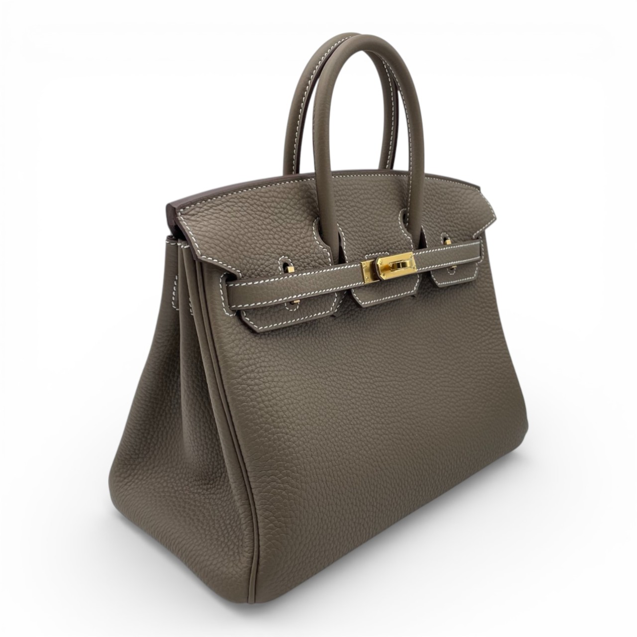 エルメス バーキン 25 エトゥープ トゴ ゴールド金具 B刻印