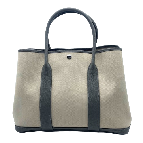 エルメス ガーデンパーティー グリメイヤー PM トワル/レザー シルバー金具 U刻印