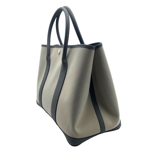 エルメス ガーデンパーティー グリメイヤー PM トワル/レザー シルバー金具 U刻印