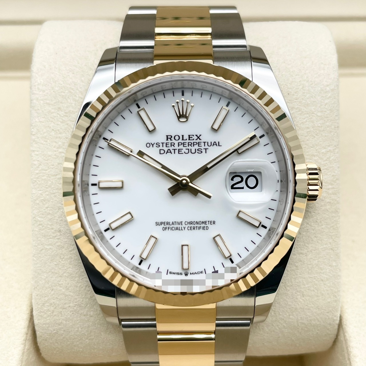 ロレックス デイトジャスト 126233 ホワイト オイスターブレス 36mm