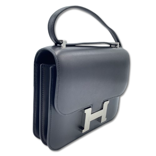 エルメス コンスタンスミニ 18 ノワール ヴォーエバーカーフ シルバー金具 W刻印