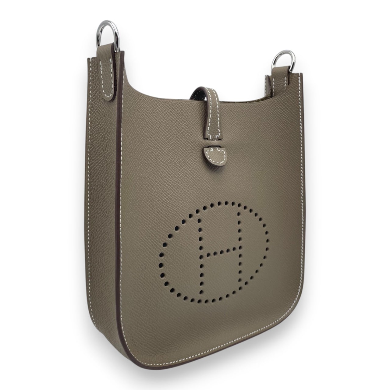 エルメス ミニエヴリン アマゾーヌ セリエ TPM エトゥープ エプソン シルバー金具 K刻印