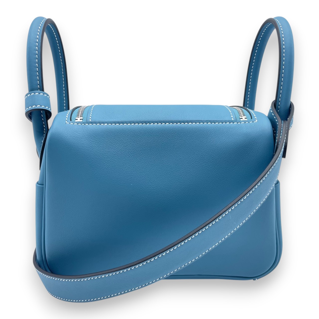 エルメス リンディミニ 20 ブルージーン スイフト シルバー金具 K刻印