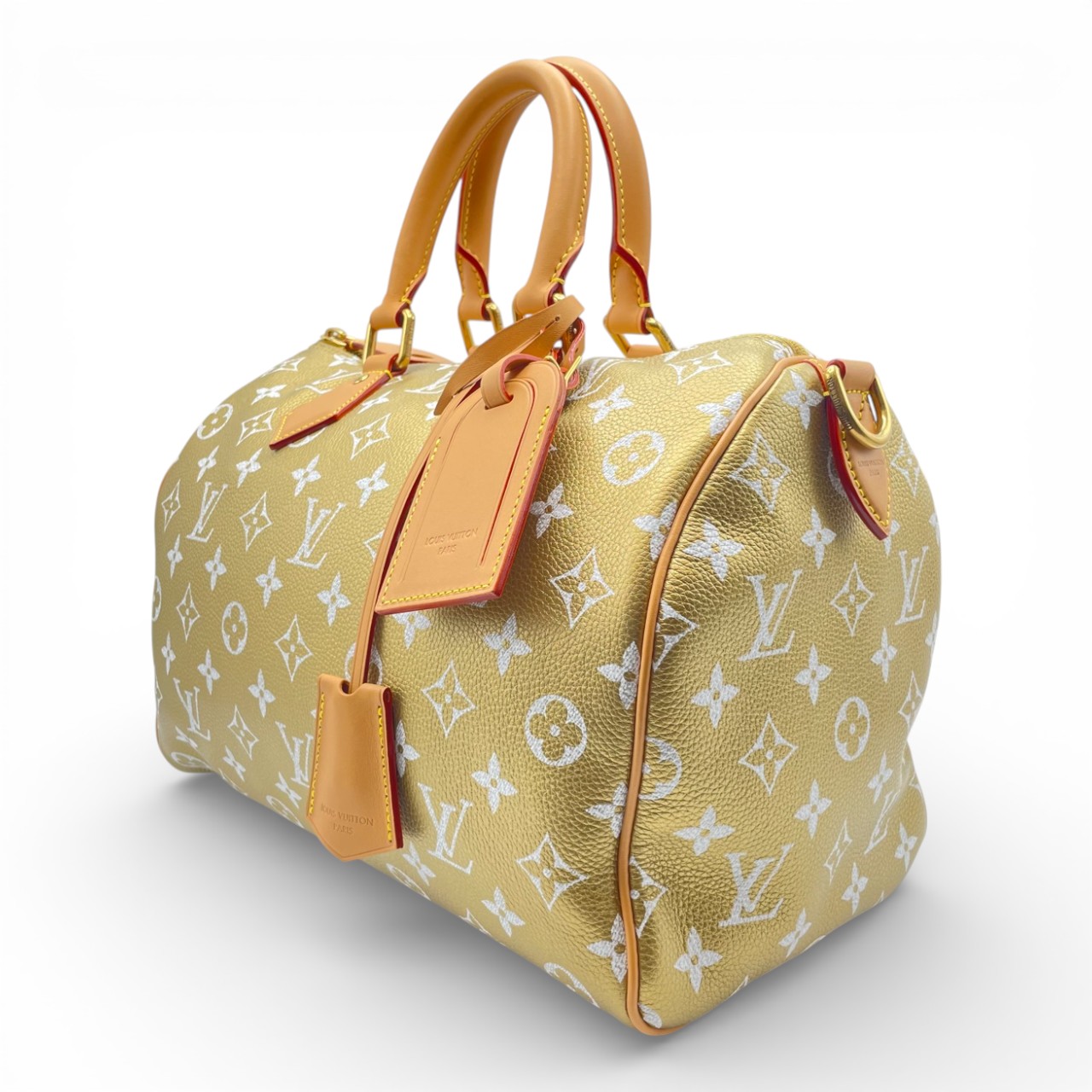 金の羽 ルイヴィトン スピーディ P9 バンドリエール 30 ゴールド キンツギ