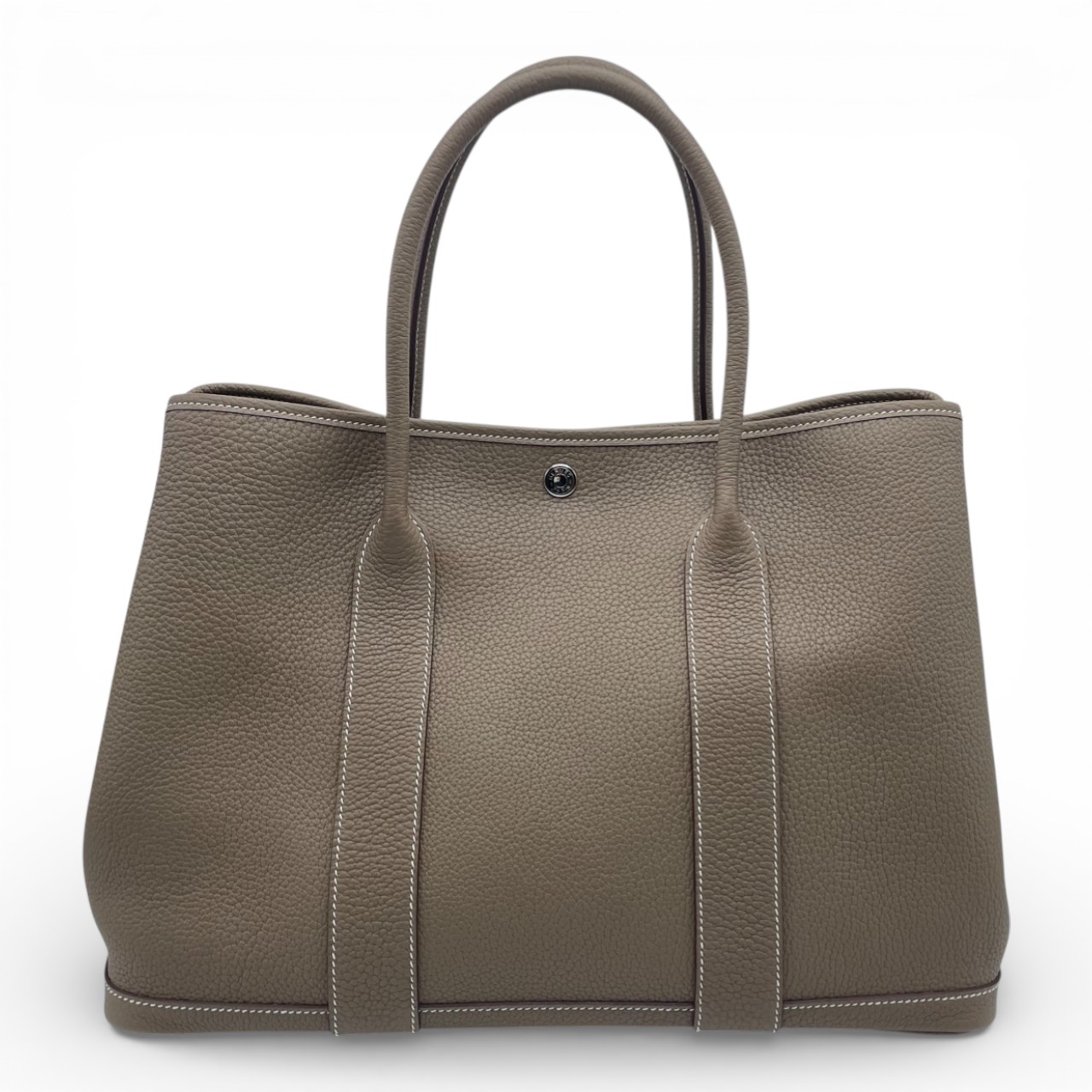 エルメス ガーデンパーティー PM エトゥープ ネゴンダ シルバー金具 Z