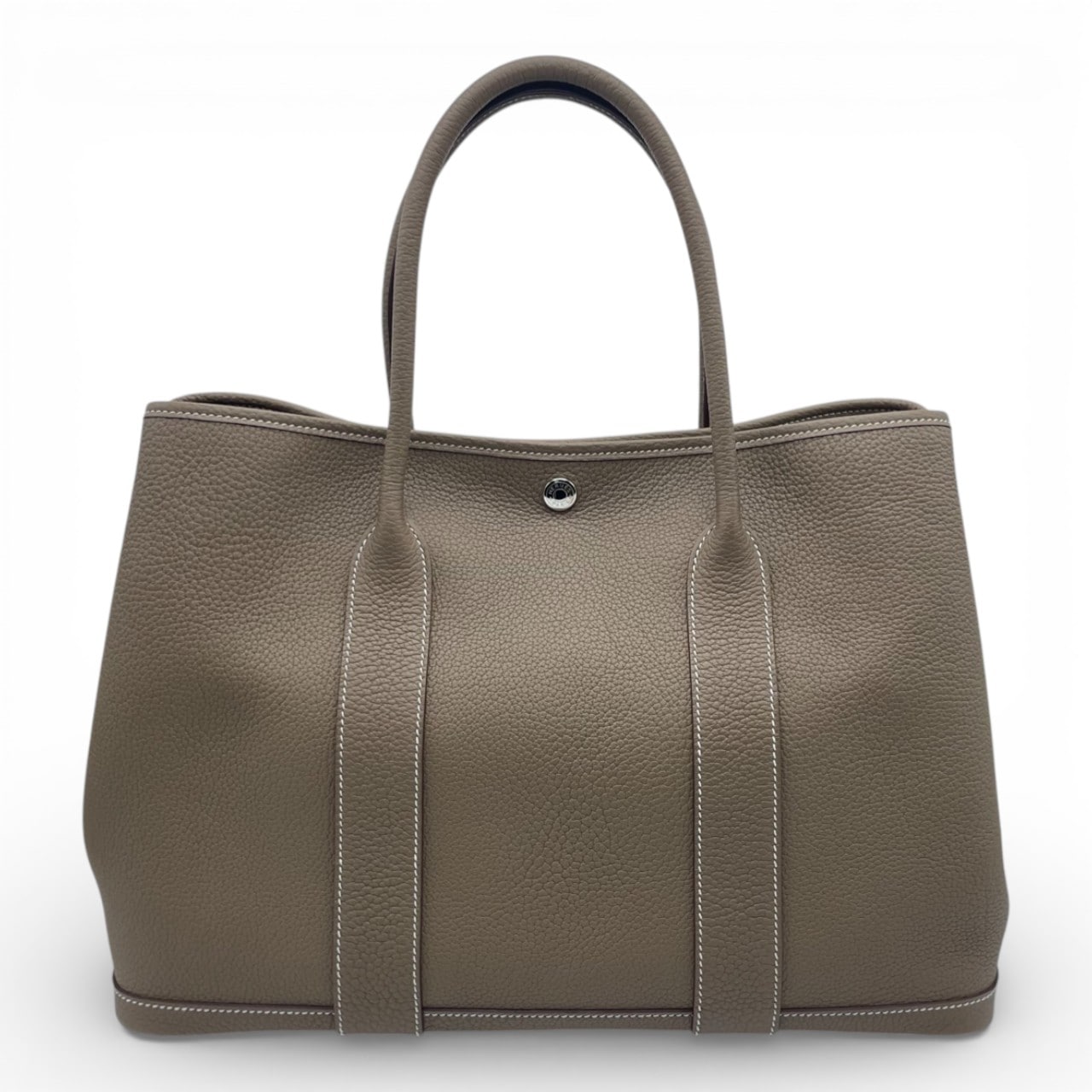 エルメス ガーデンパーティー PM エトゥープ ネゴンダ シルバー金具 Z