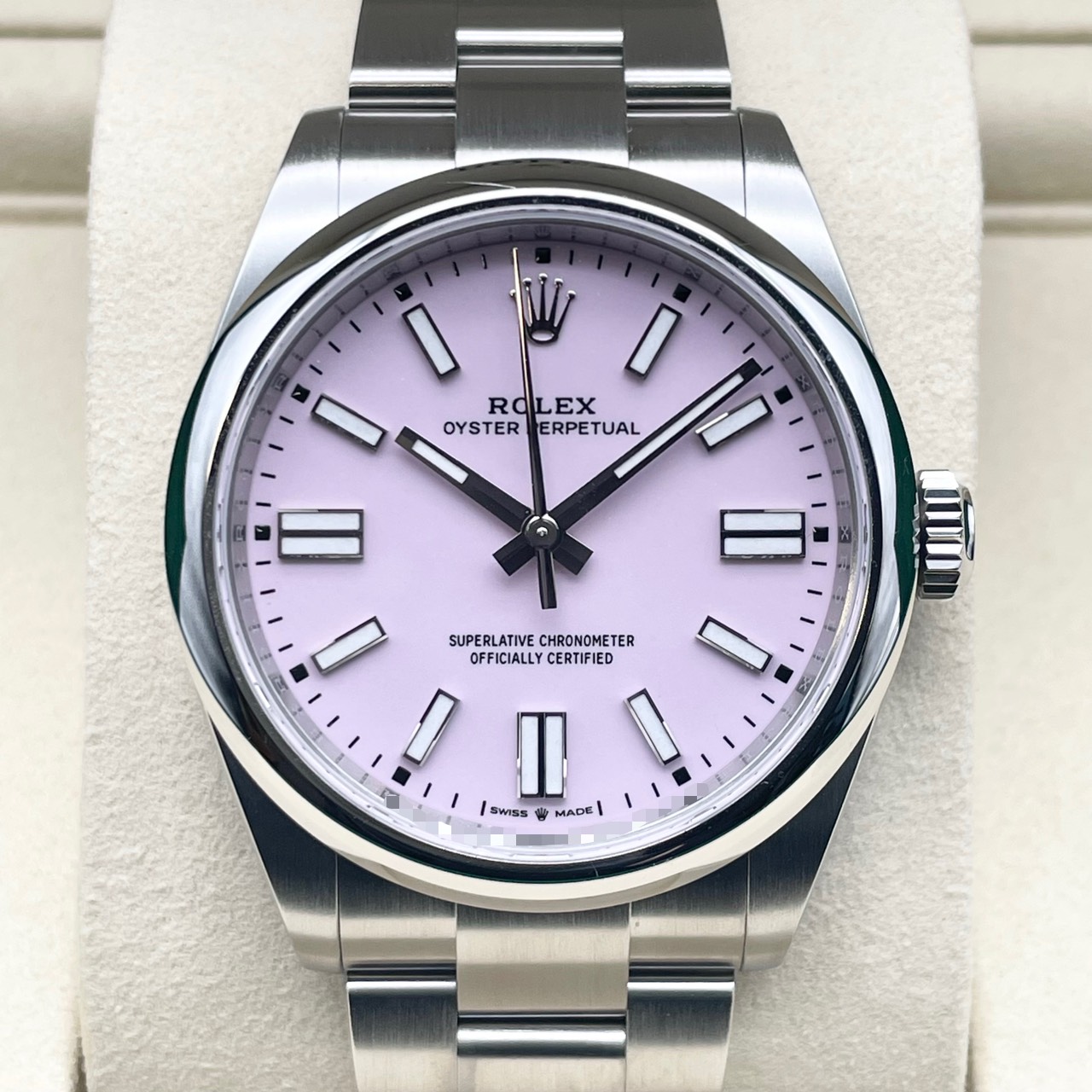 【限定特価】【保証書日付2026年2月！】ロレックス オイスターパーペチュアル 134300 キャンディピンク オイスターブレスレット 41mm