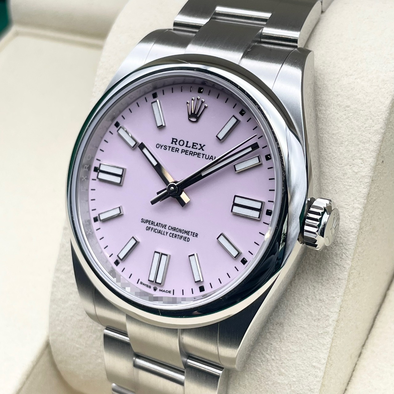 【限定特価】【保証書日付2026年2月！】ロレックス オイスターパーペチュアル 134300 キャンディピンク オイスターブレスレット 41mm