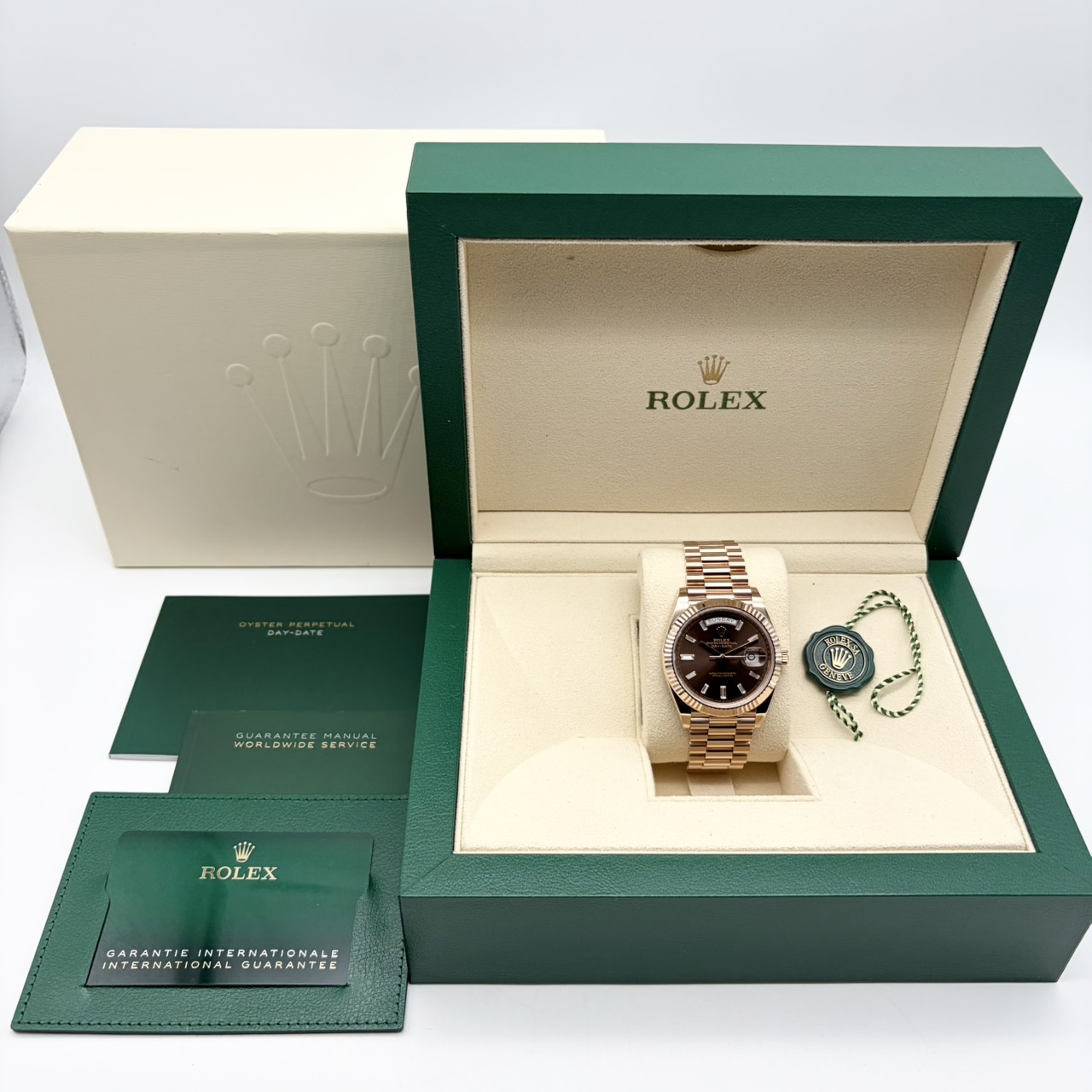 ロレックス デイデイト 228235 チョコレート エバーローズゴールド 40mm