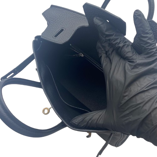 エルメス バーキン25 ノワール トゴ シルバー金具 W刻印