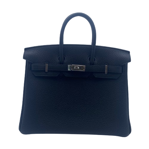 エルメス バーキン25 ノワール トゴ シルバー金具 W刻印