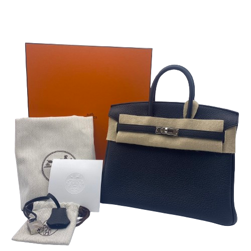 エルメス バーキン25 ノワール トゴ シルバー金具 W刻印