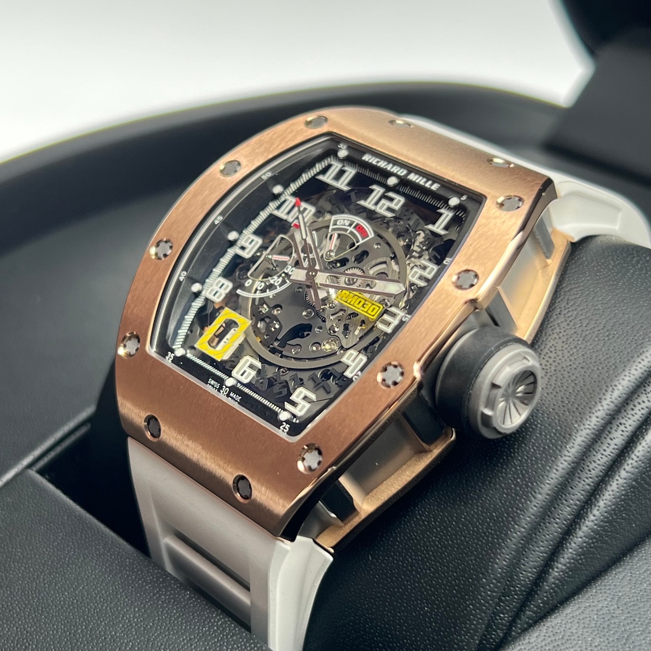 リシャールミル オートマティック RM030 ローズゴールド ラバーベルト