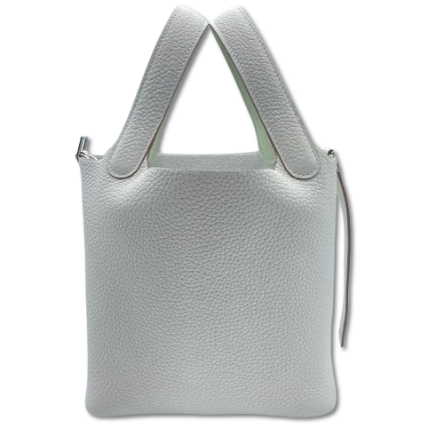 エルメス ピコタンロック PM ニューホワイト/ヴェールフィズ トリヨンクレマンス シルバー金具 W刻印