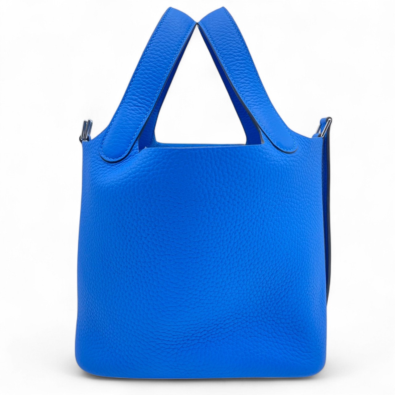 ぱふぇ　HERMES ピコタンPM トリヨンクレマンス　ブルー エルメス ピコタンロック PM ブルーイドラ トリヨンクレマンス