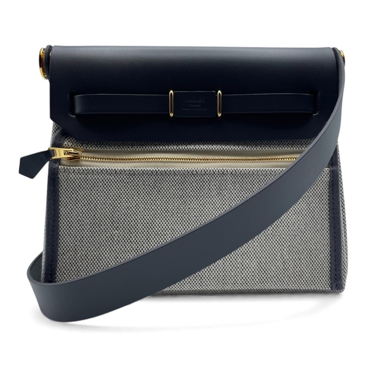 エルメス エールバッグ ジップ ミニ 20 アルドワーズ/ノワール トワル