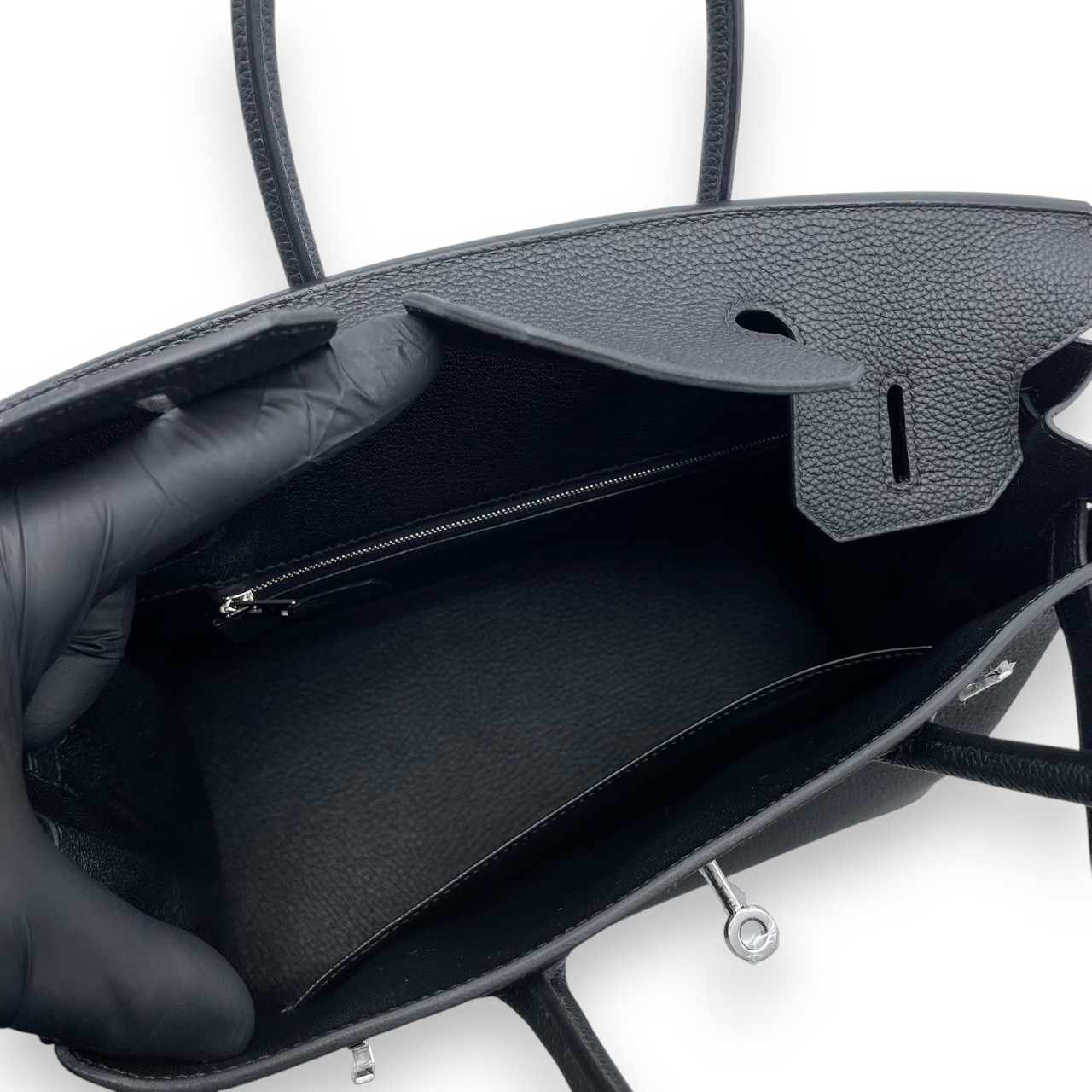 エルメス バーキン 30 ノワール トゴ シルバー金具 K刻印