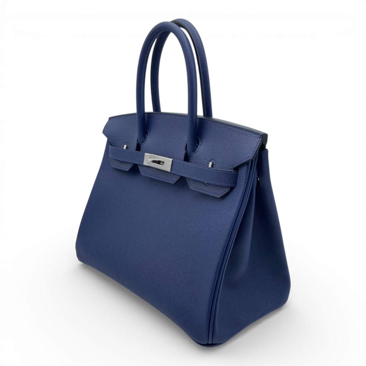 エルメス バーキン 30 ブルーサフィール エプソン シルバー金具 U刻印